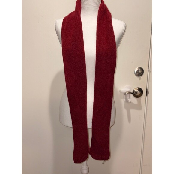 Scarf Ann Taylor burgundy wool blend EUC - Picture 3 of 5